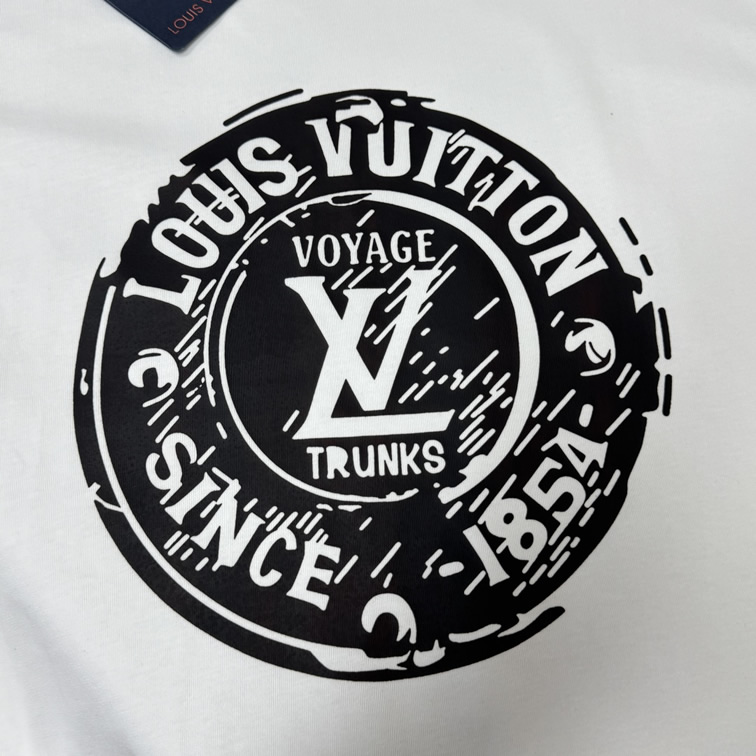ルイ・ヴィトン ヴォヤージュ トランクス コットン Tシャツ ホワイト FS186 - 画像 (4)