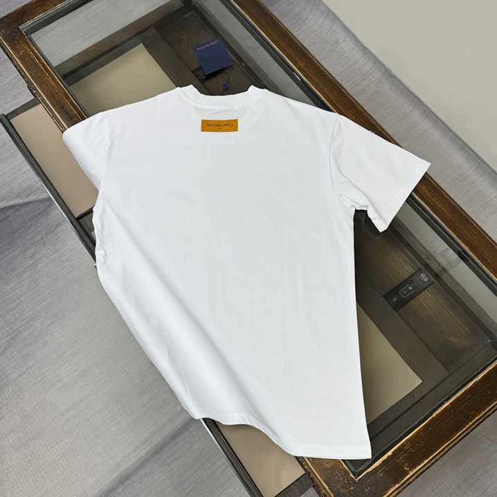 ルイ・ヴィトン ヴォヤージュ トランクス コットン Tシャツ ホワイト FS186 - 画像 (8)