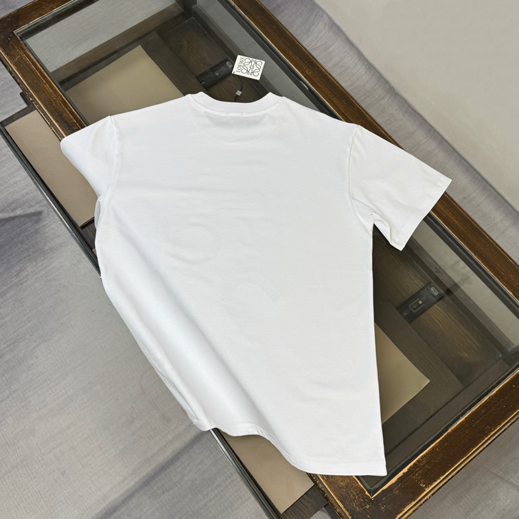 ロエベ アナグラム グラフィック コットン Tシャツ ホワイト FS190 - 画像 (8)