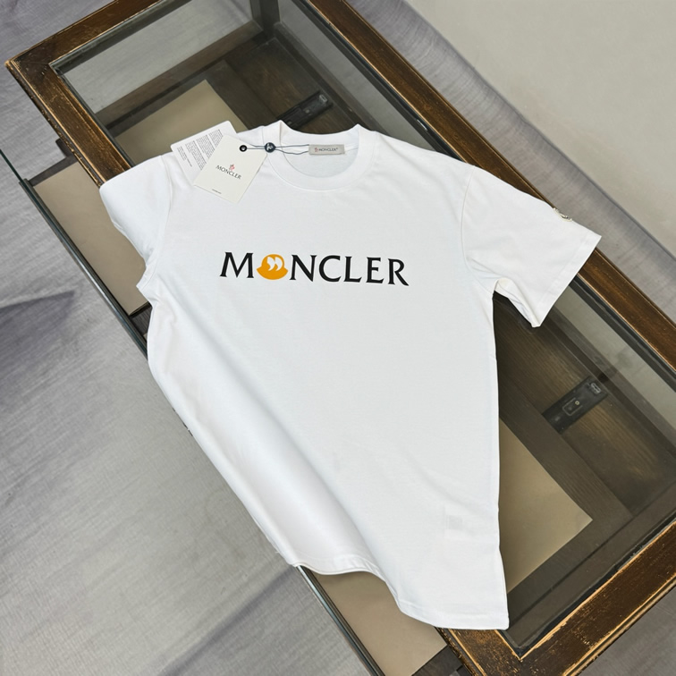 モンクレール グラフィックロゴ コットン Tシャツ ホワイト FS192