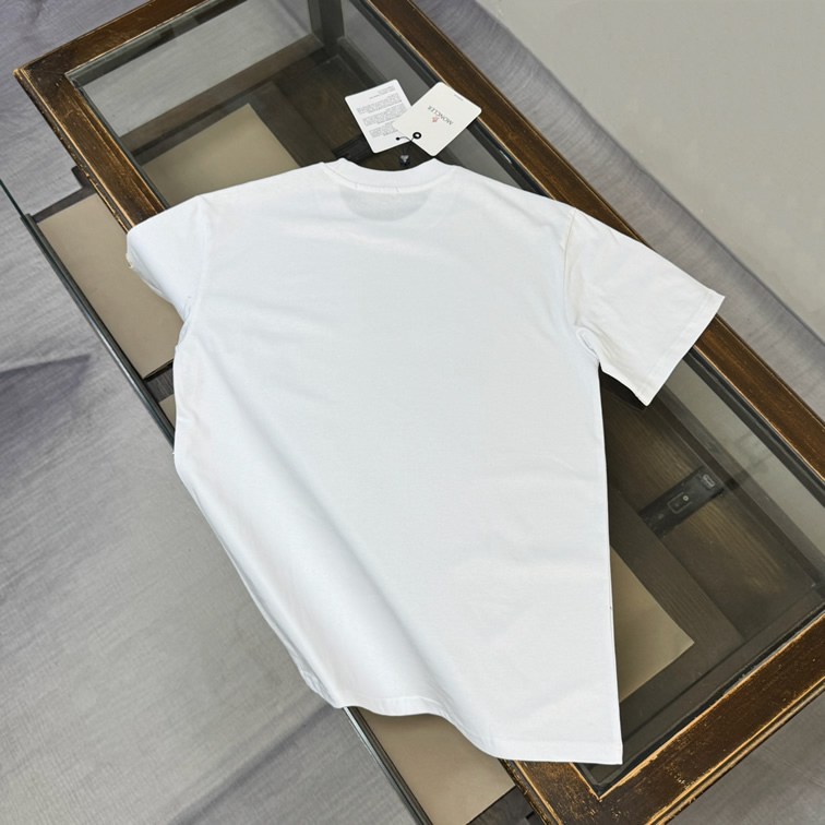 モンクレール グラフィックロゴ コットン Tシャツ ホワイト FS192 - 画像 (7)