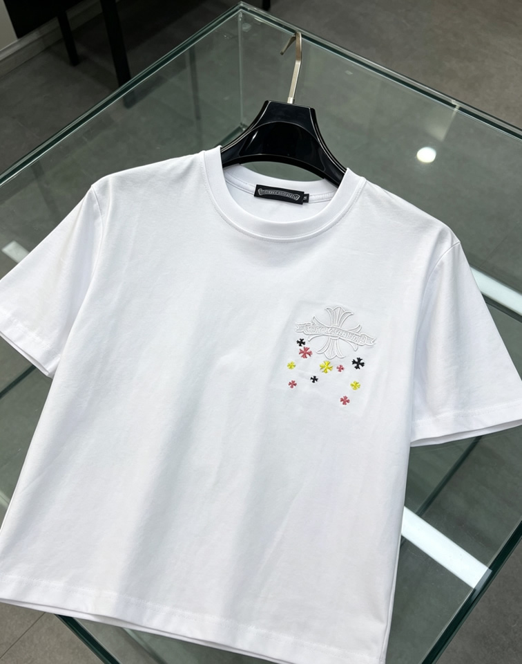 クロムハーツ マルチクロスパッチ ポケット Tシャツ ホワイト FS202 - 画像 (4)