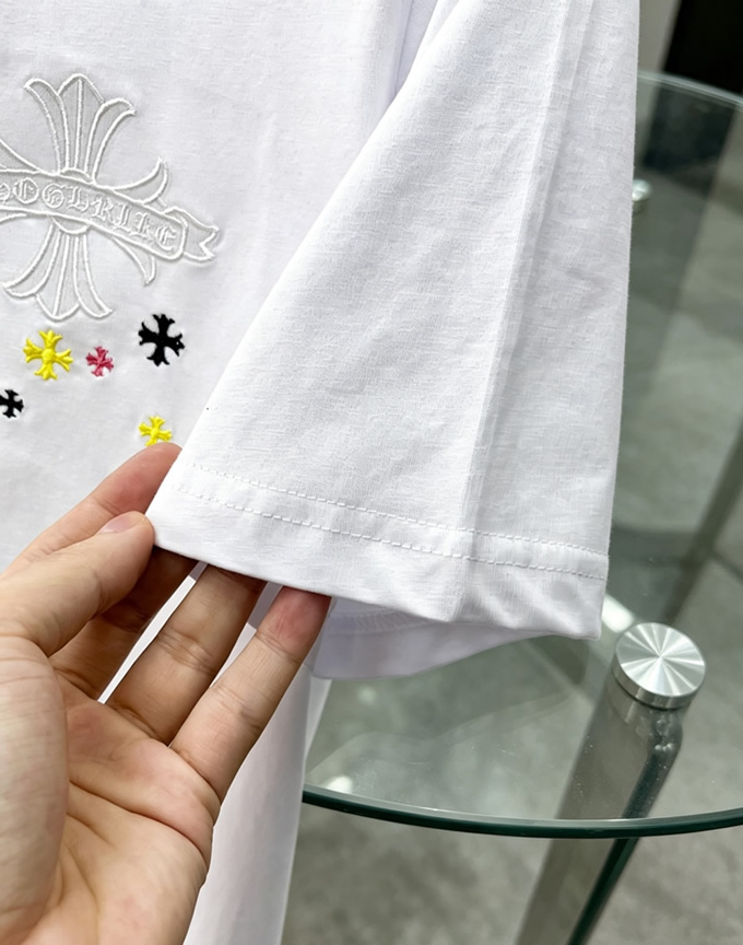 クロムハーツ マルチクロスパッチ ポケット Tシャツ ホワイト FS202 - 画像 (5)