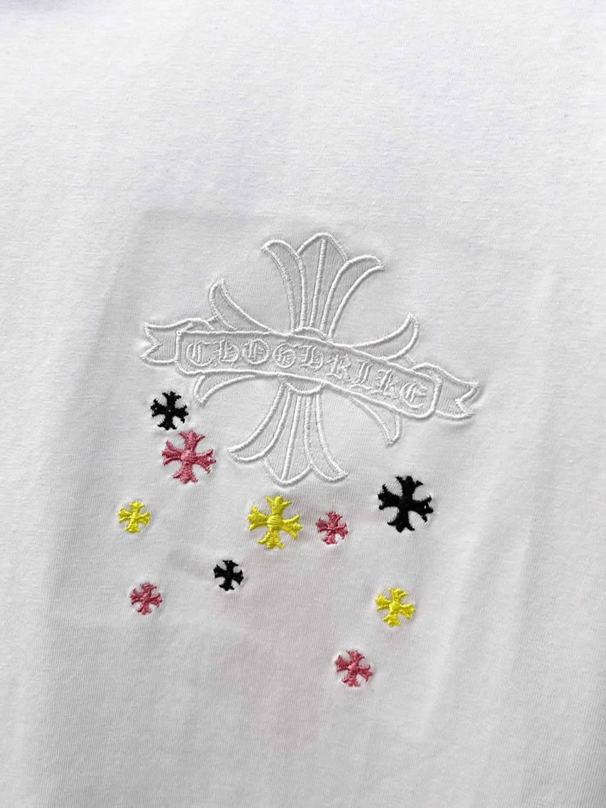 クロムハーツ マルチクロスパッチ ポケット Tシャツ ホワイト FS202 - 画像 (6)