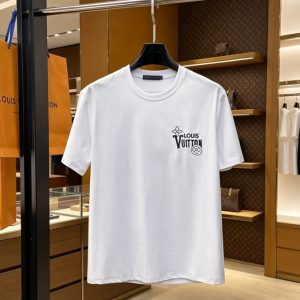 ルイ・ヴィトン モノグラム刺繍 コットン Tシャツ ホワイト FS226