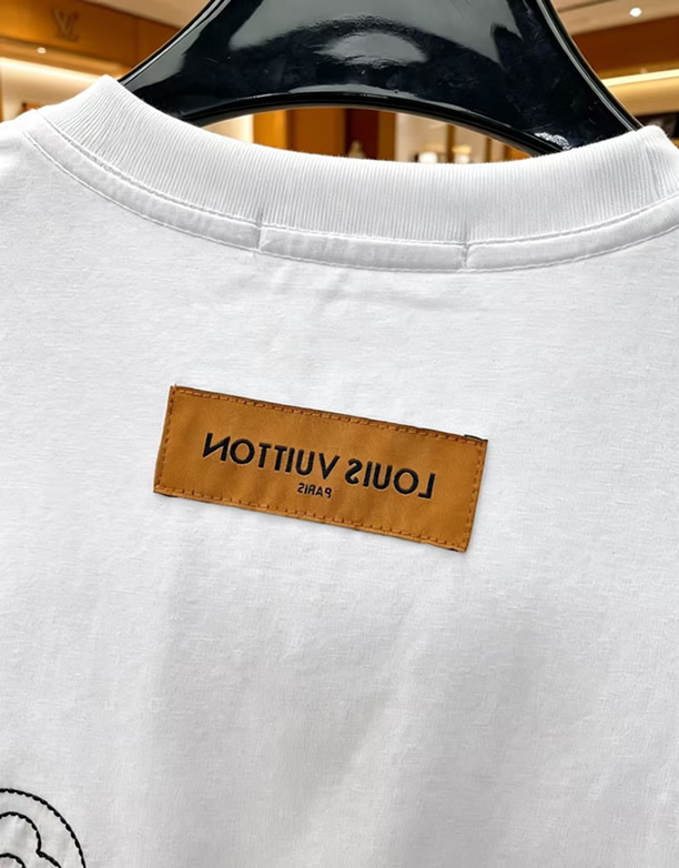 ルイ・ヴィトン モノグラム刺繍 コットン Tシャツ ホワイト FS226 - 画像 (8)