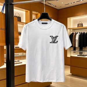 ルイ・ヴィトン LVイニシャルパッチ コットン Tシャツ ホワイト FS228