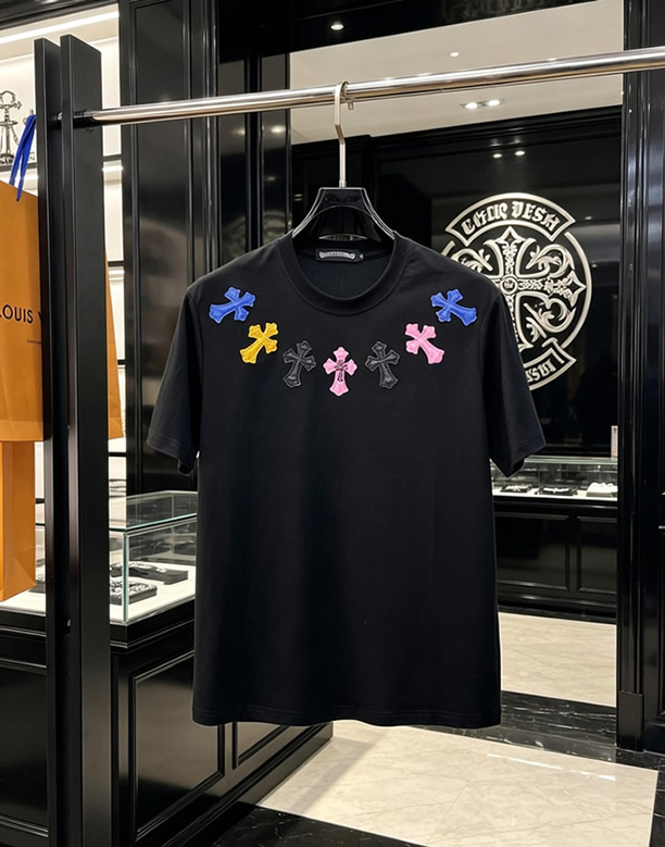 クロムハーツ マルチクロスパッチ コットン Tシャツ ブラック FS232