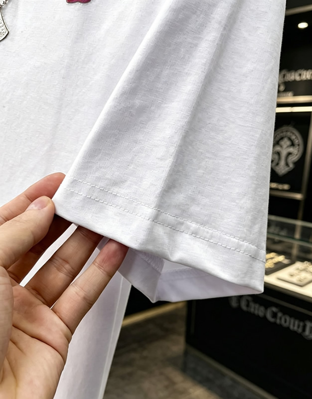 クロムハーツ マルチクロスパッチ コットン Tシャツ ホワイト FS233 - 画像 (6)