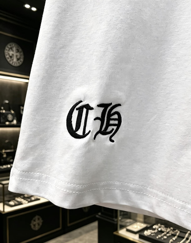クロムハーツ トリプルクロスパッチ コットン Tシャツ ブラック FS238 - 画像 (6)