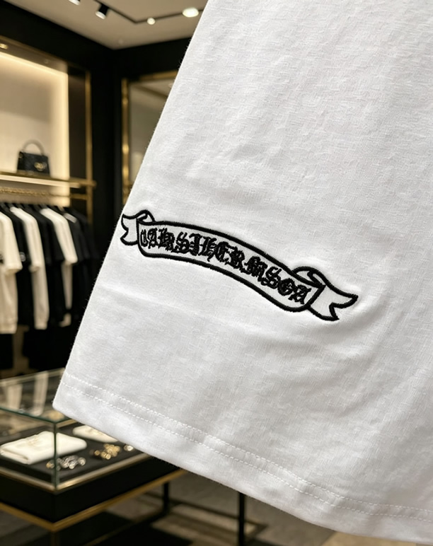 クロムハーツ トリプルクロスパッチ コットン Tシャツ ブラック FS238 - 画像 (7)