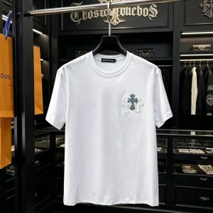 クロムハーツ トリプルクロスパッチ コットン Tシャツ ホワイト FS239
