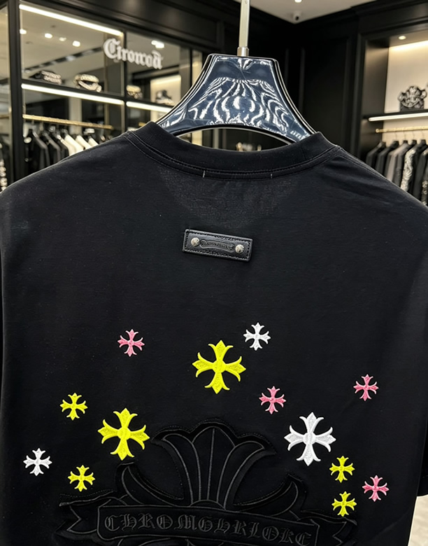 クロムハーツ マルチミニクロスパッチ コットン Tシャツ ブラック FS240 - 画像 (4)