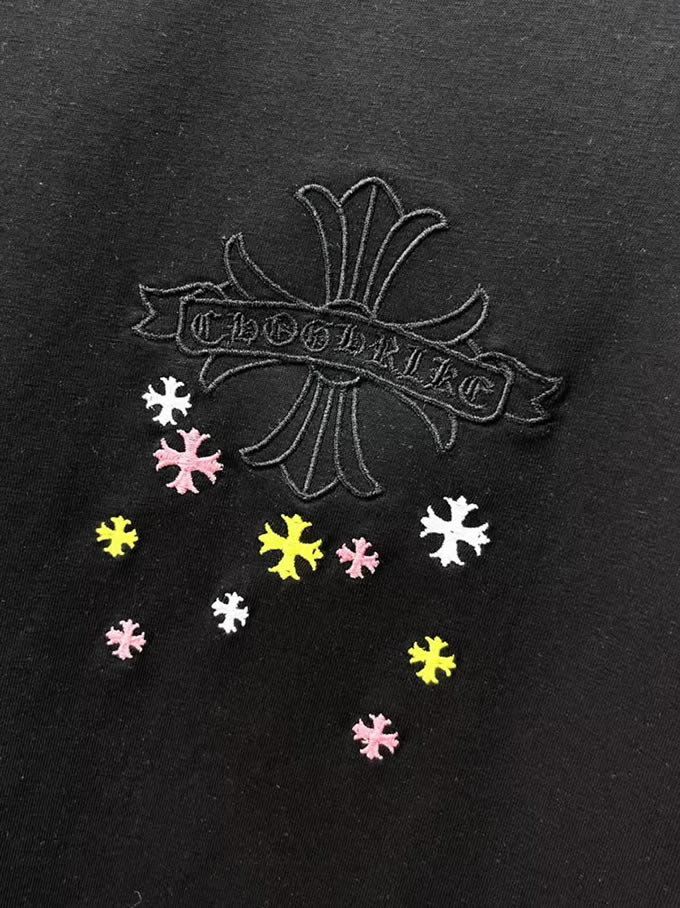 クロムハーツ マルチミニクロスパッチ コットン Tシャツ ブラック FS240 - 画像 (6)