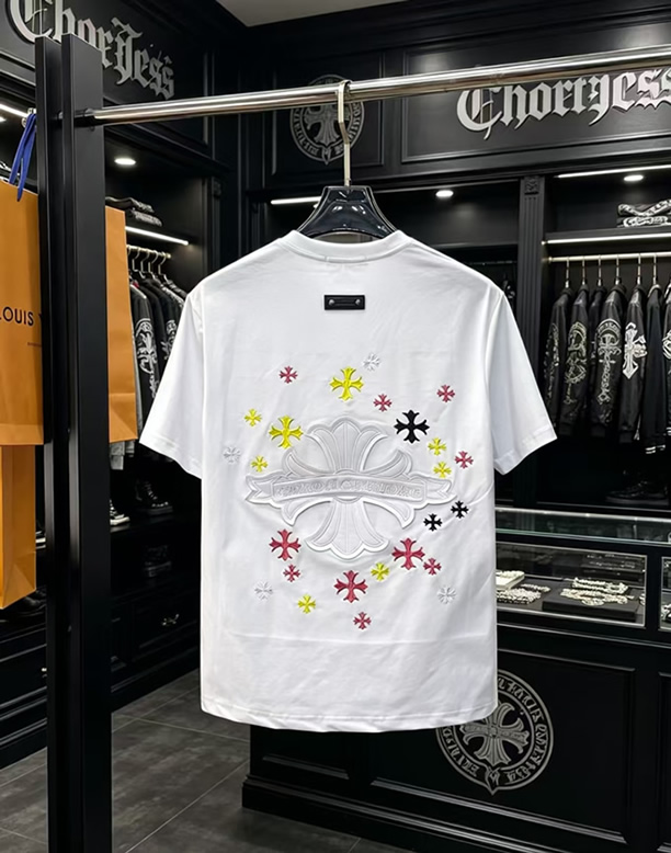 クロムハーツ マルチミニクロスパッチ コットン Tシャツ ホワイト FS241 - 画像 (3)