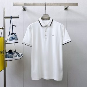 ディオール ロゴジャガード襟 コットン ポロシャツ ホワイト FS249