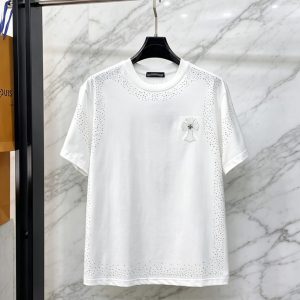 クロムハーツ ラインストーングラデーション コットン Tシャツ ホワイト FS254