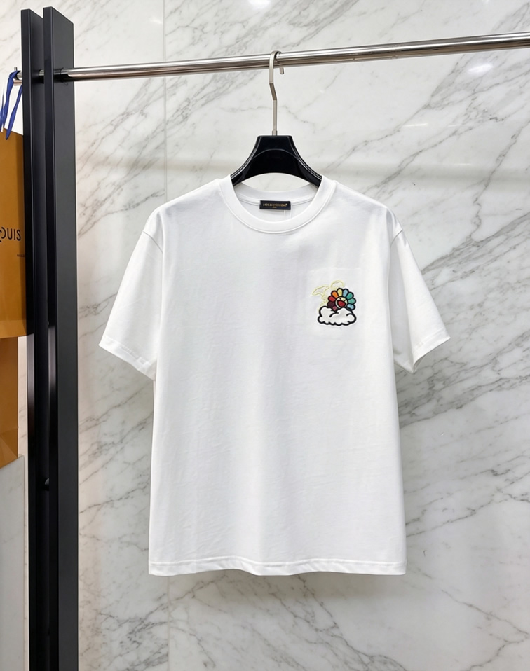 ルイ・ヴィトン × 村上隆 お花 コットン Tシャツ ホワイト FS258