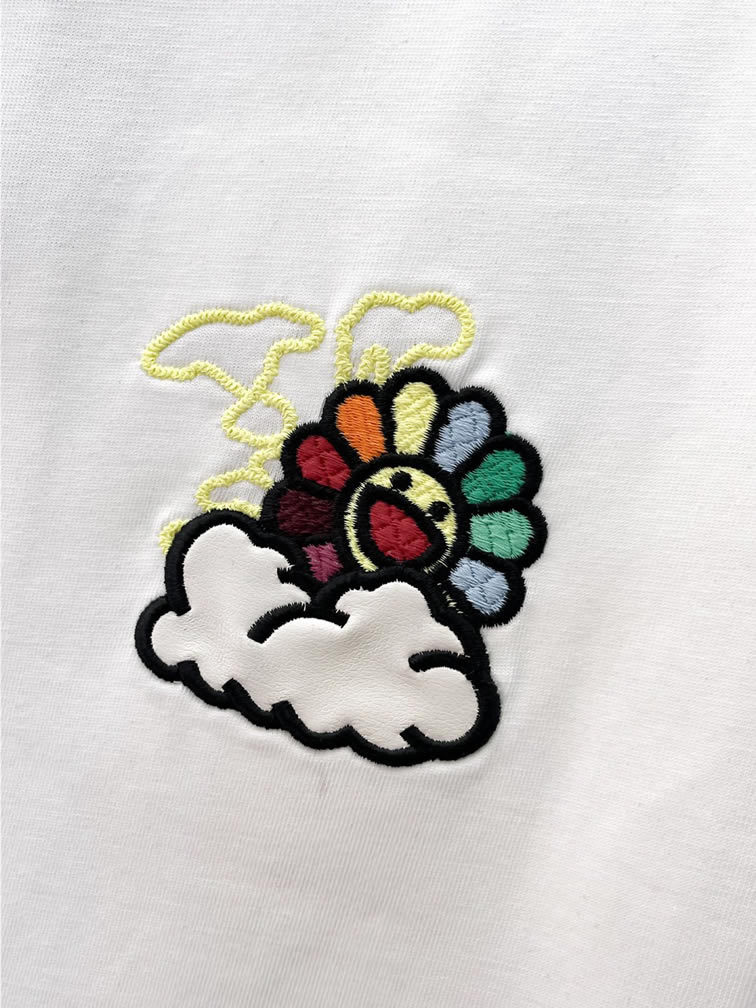 ルイ・ヴィトン × 村上隆 お花 コットン Tシャツ ホワイト FS258 - 画像 (9)