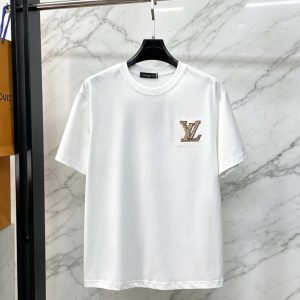 ルイ・ヴィトン 立体LVスタッズジャガード コットン Tシャツ ホワイト FS260