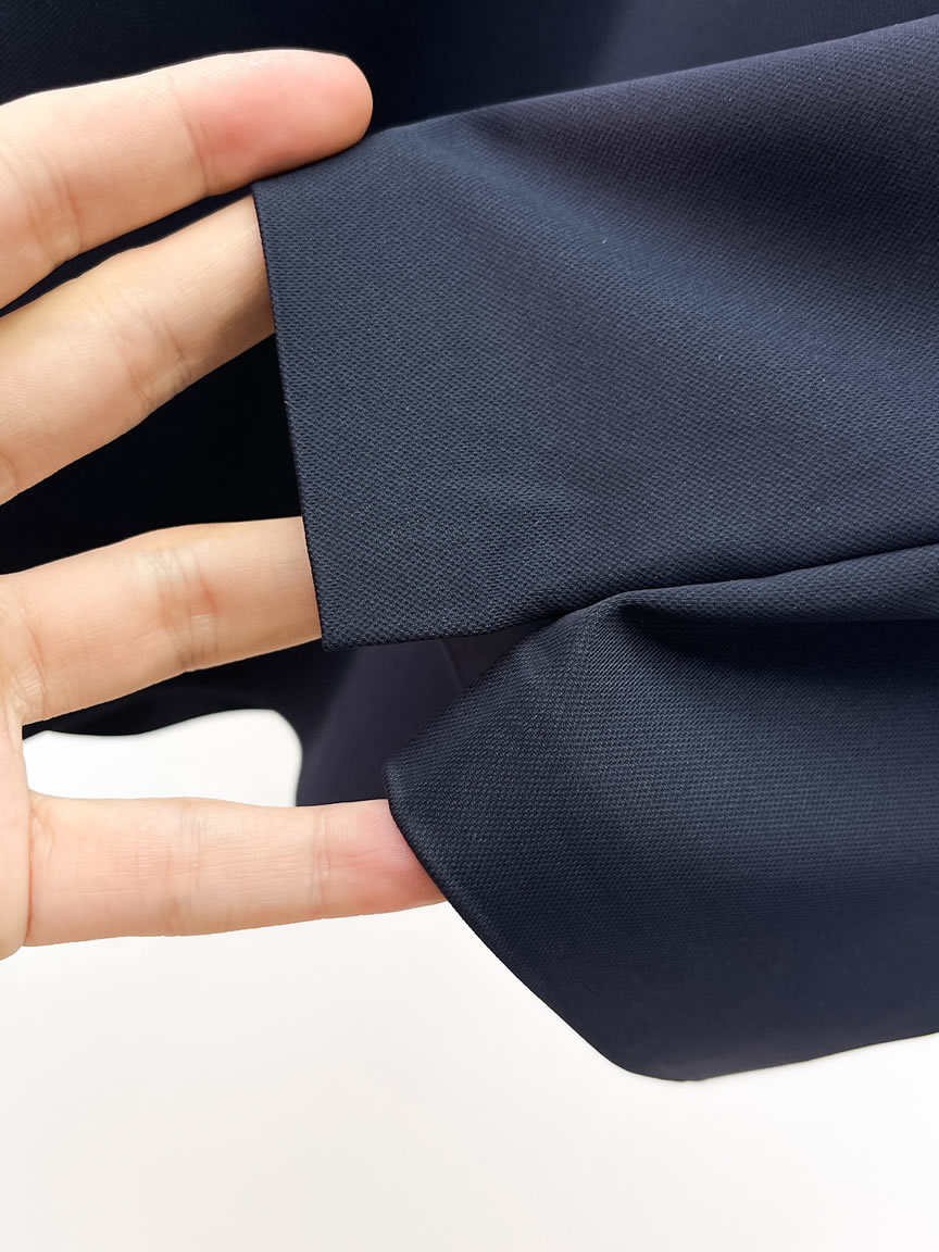 エルメス H刺繍リブ襟 コットン ポロシャツ ネイビー FS262 - 画像 (8)