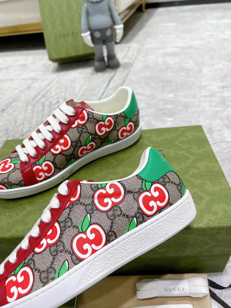 グッチ GGアップル プリント キャンバス スニーカー マルチカラー shoes303 - 画像 (7)