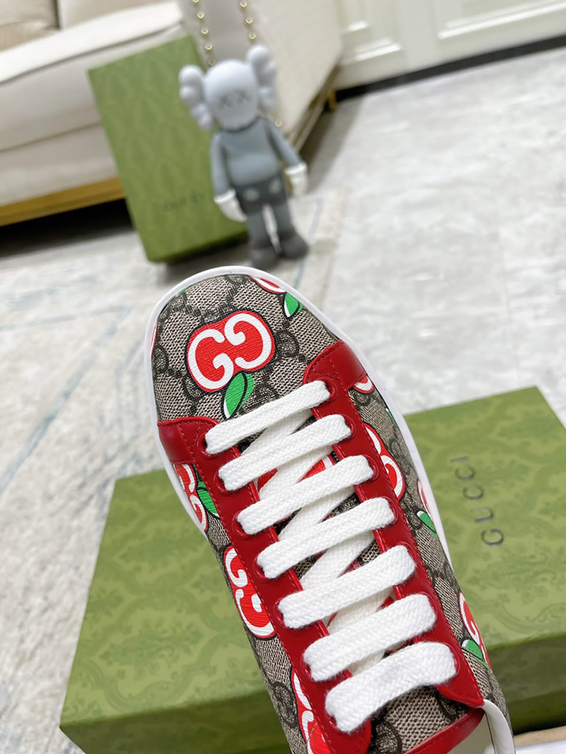 グッチ GGアップル プリント キャンバス スニーカー マルチカラー shoes303 - 画像 (8)