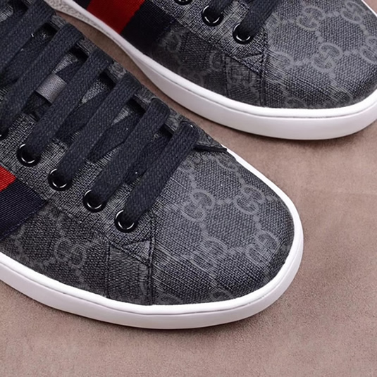 グッチ GGスプリーム ウェブストライプ スニーカー ブラック shoes305 - 画像 (6)