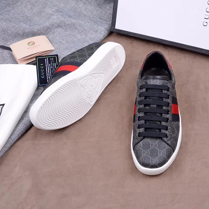 グッチ GGスプリーム ウェブストライプ スニーカー ブラック shoes305 - 画像 (7)