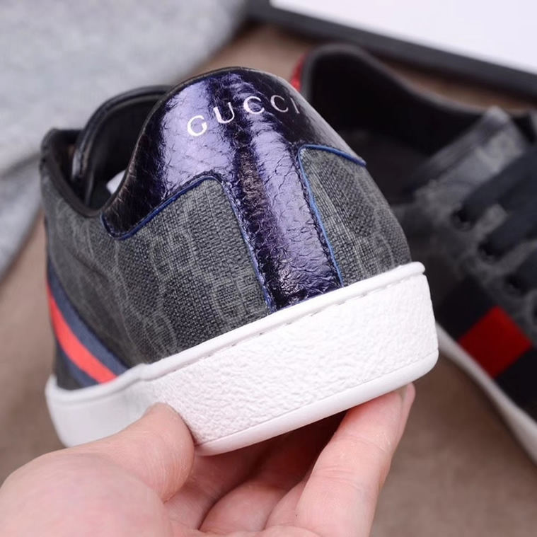グッチ GGスプリーム ウェブストライプ スニーカー ブラック shoes305 - 画像 (8)