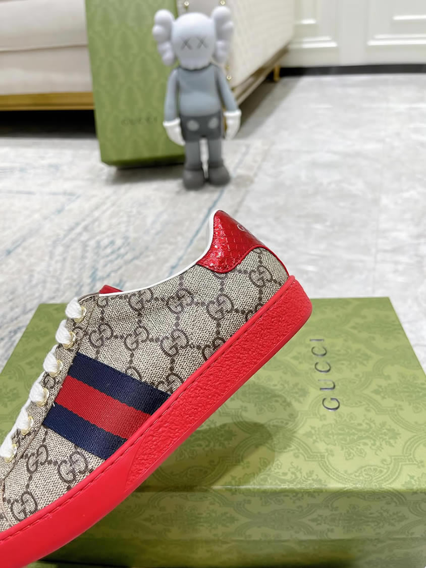 グッチ GGスプリーム ウェブストライプ レッドソール スニーカー マルチカラー shoes312 - 画像 (7)