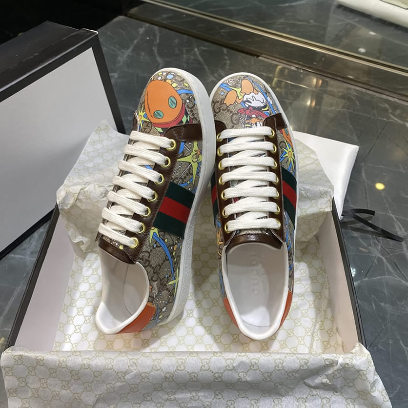 グッチ ディズニー ドナルドダック プリント スニーカー マルチカラー shoes315 - 画像 (2)
