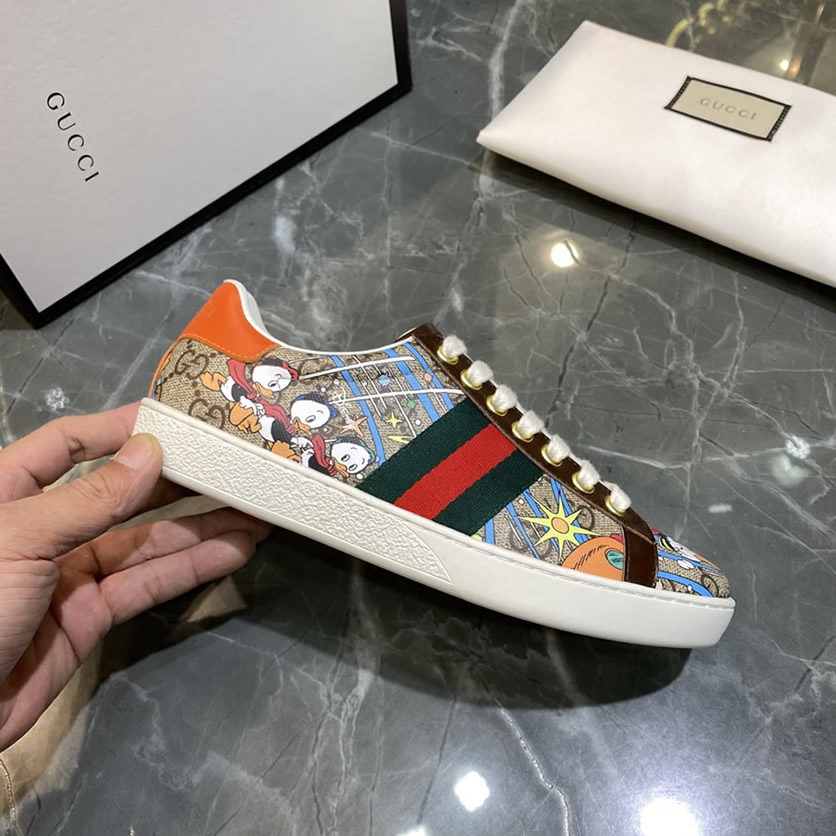 グッチ ディズニー ドナルドダック プリント スニーカー マルチカラー shoes315 - 画像 (4)