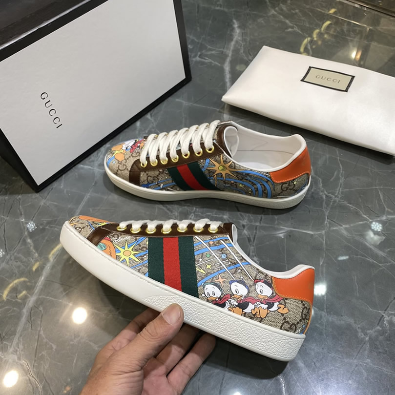 グッチ ディズニー ドナルドダック プリント スニーカー マルチカラー shoes315 - 画像 (7)