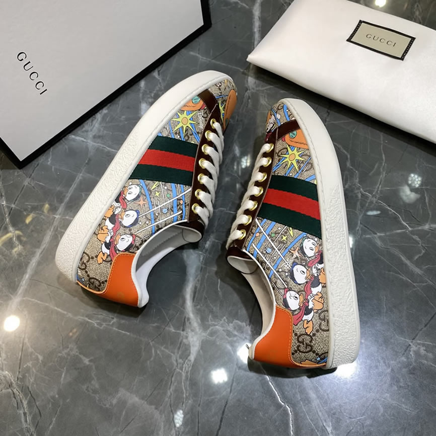 グッチ ディズニー ドナルドダック プリント スニーカー マルチカラー shoes315 - 画像 (8)
