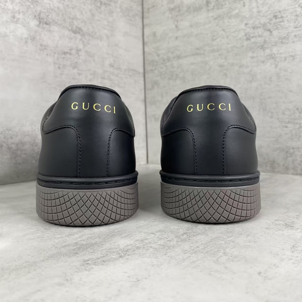 グッチ ウェブストライプ レザー スニーカー ブラック shoes318 - 画像 (8)
