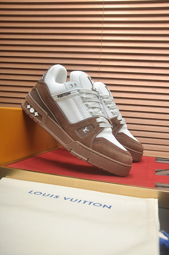ルイヴィトン LVトレイナー スニーカー ブラウン shoes322 - 画像 (3)