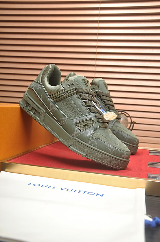 ルイヴィトン LVトレイナー モノグラム プレーン スニーカー グリーン shoes321 - 画像 (3)