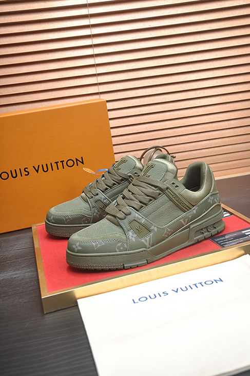 ルイヴィトン LVトレイナー モノグラム プレーン スニーカー グリーン shoes321 - 画像 (4)