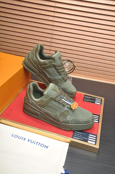 ルイヴィトン LVトレイナー モノグラム プレーン スニーカー グリーン shoes321 - 画像 (6)