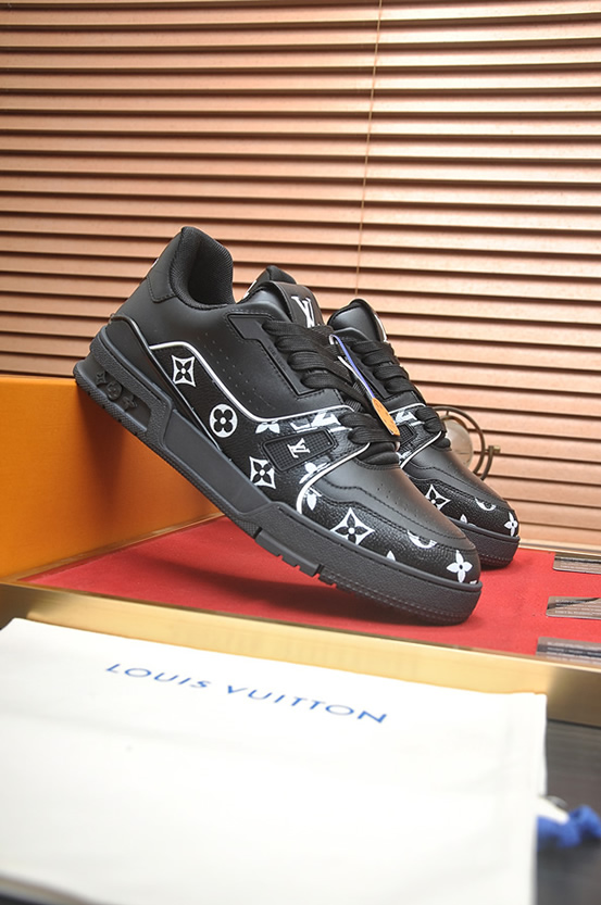 ルイヴィトン LVトレイナー モノグラム プレーン スニーカー ブラック shoes325 - 画像 (3)