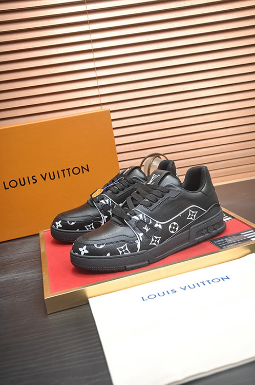 ルイヴィトン LVトレイナー モノグラム プレーン スニーカー ブラック shoes325 - 画像 (4)