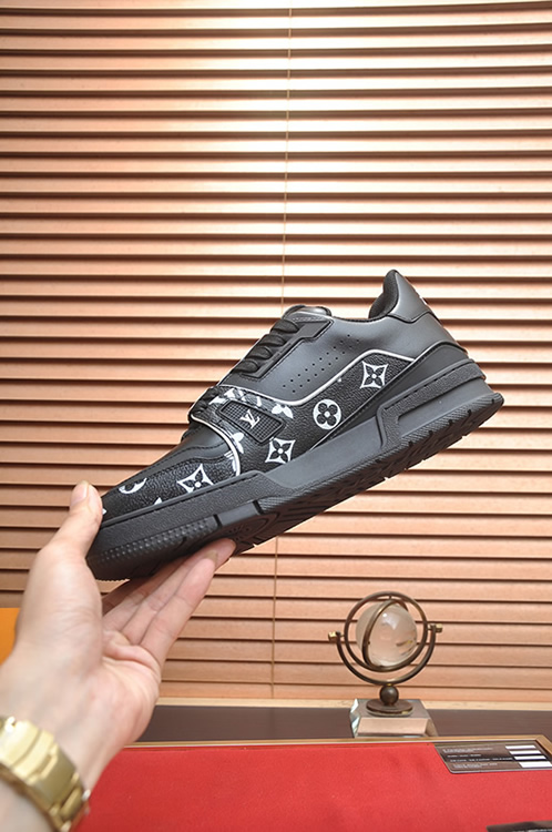 ルイヴィトン LVトレイナー モノグラム プレーン スニーカー ブラック shoes325 - 画像 (5)