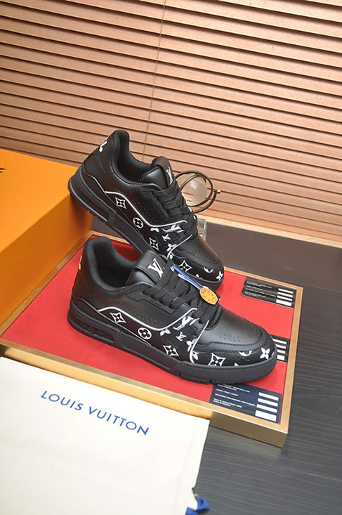 ルイヴィトン LVトレイナー モノグラム プレーン スニーカー ブラック shoes325 - 画像 (6)