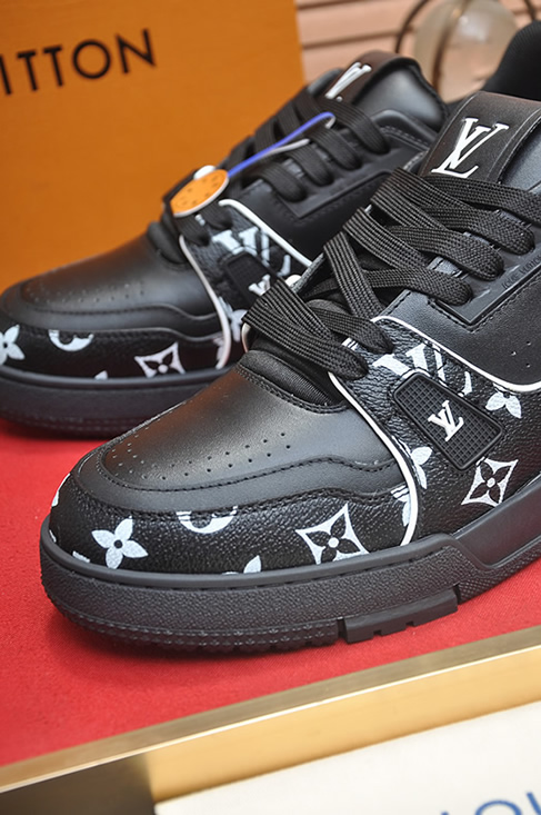 ルイヴィトン LVトレイナー モノグラム プレーン スニーカー ブラック shoes325 - 画像 (8)