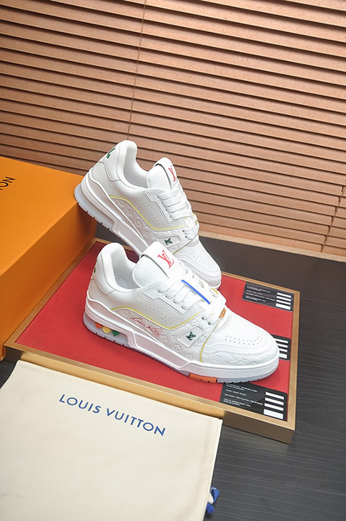 ルイヴィトン LVトレイナー モノグラム プレーン スニーカー ホワイト マルチカラー shoes329 - 画像 (6)