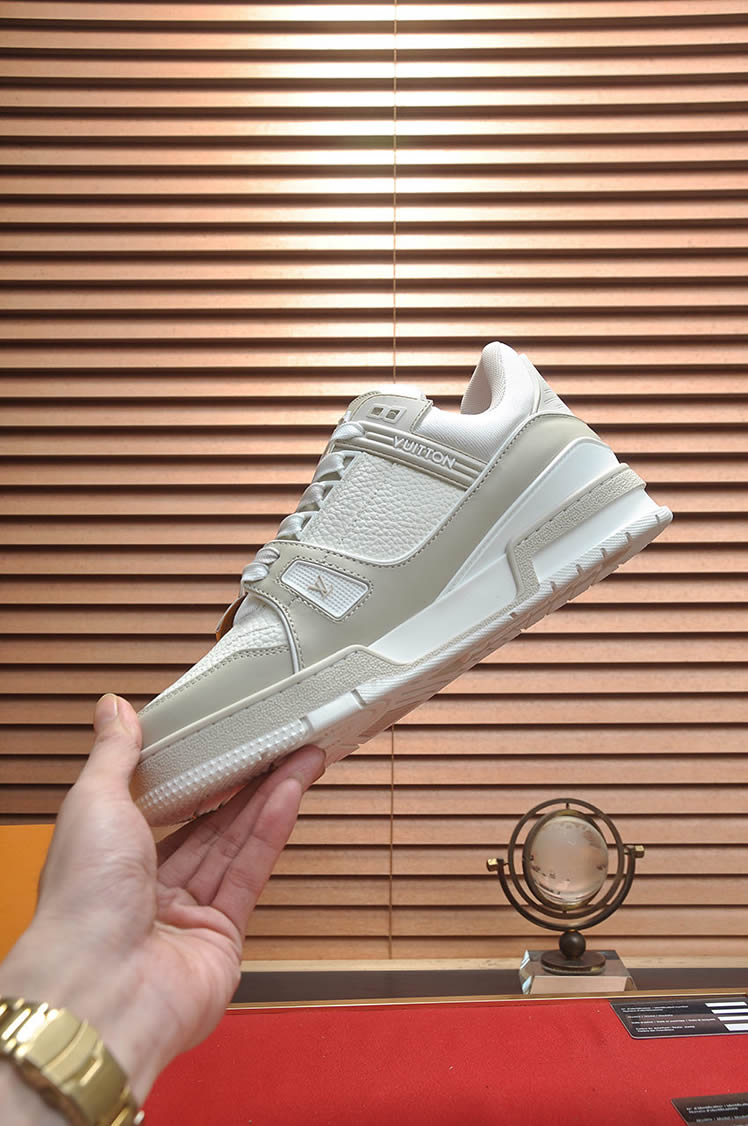 ルイヴィトン LVトレイナー スニーカー ホワイト×ベージュ shoes335 - 画像 (5)