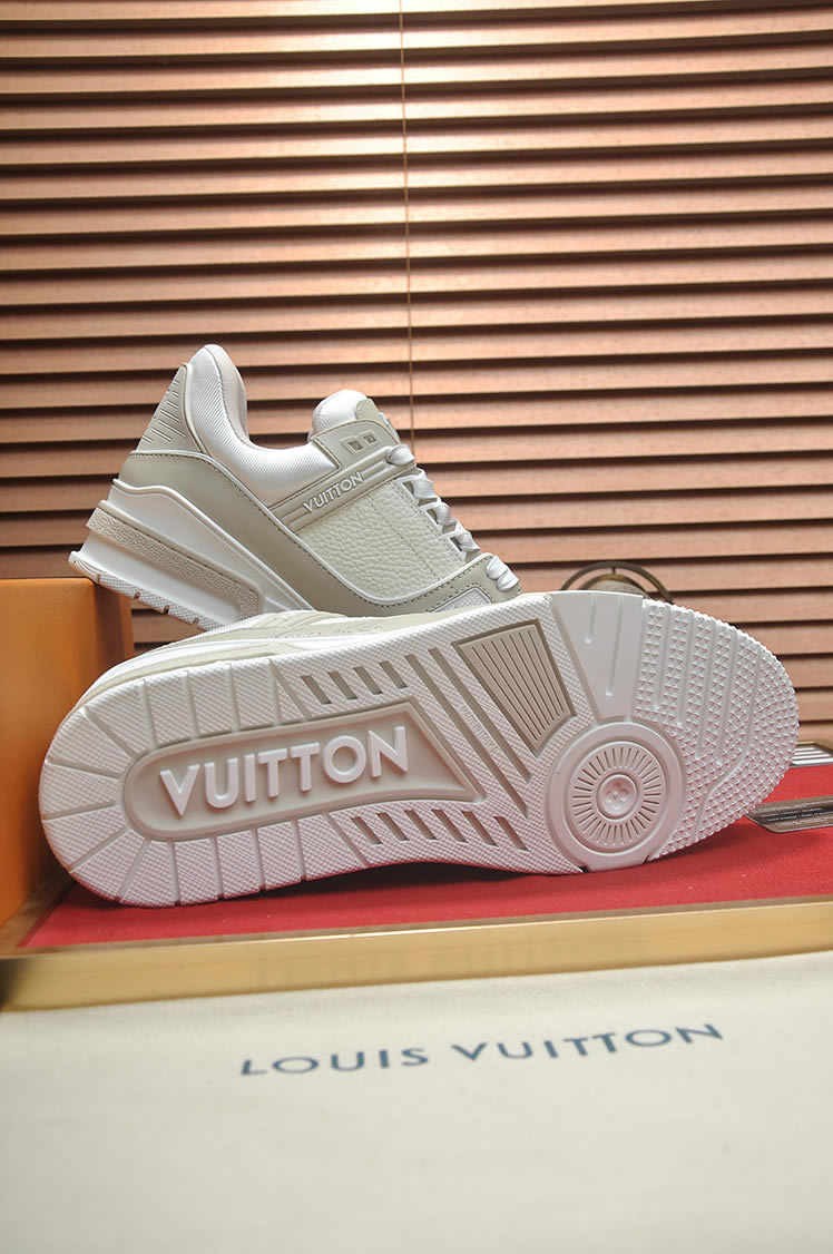 ルイヴィトン LVトレイナー スニーカー ホワイト×ベージュ shoes335 - 画像 (7)