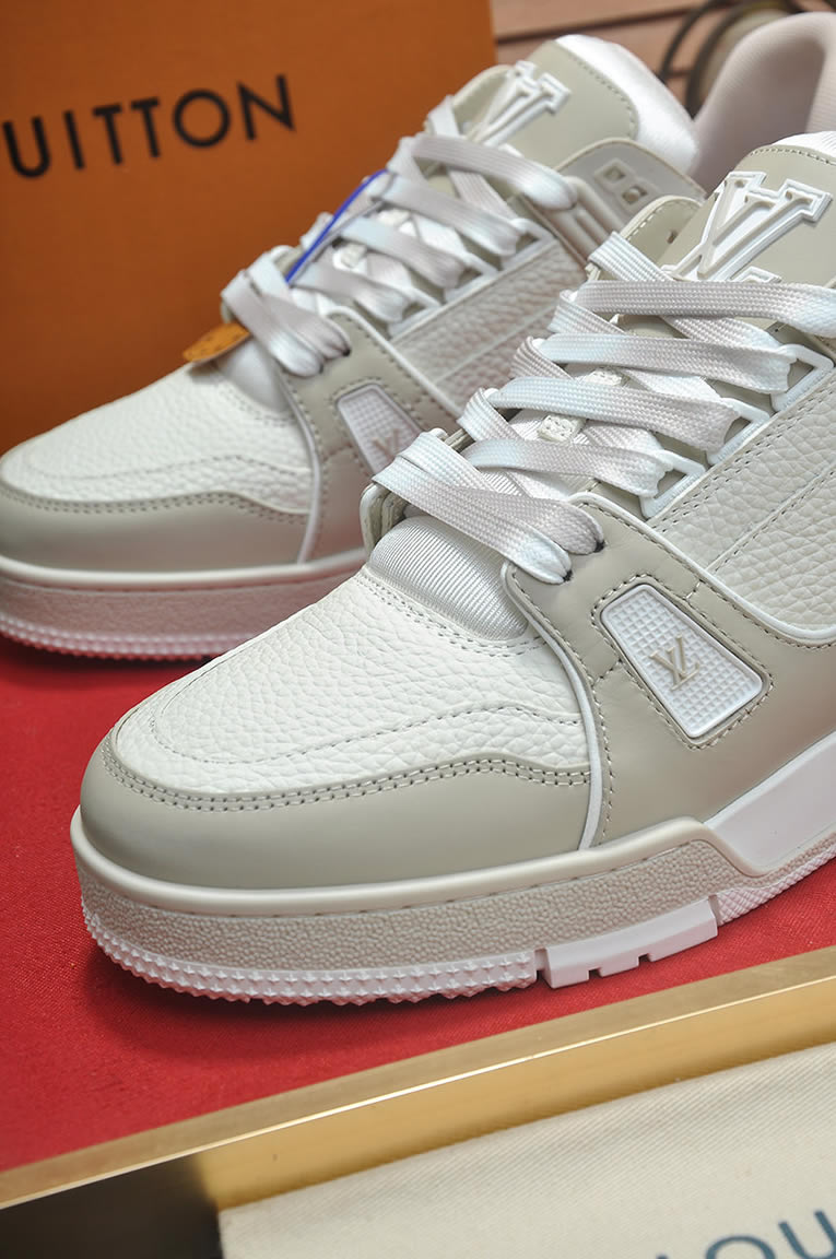 ルイヴィトン LVトレイナー スニーカー ホワイト×ベージュ shoes335 - 画像 (8)