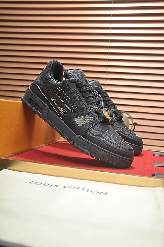 ルイヴィトン LVトレイナー モノグラム スタッズ スニーカー ブラック shoes339 - 画像 (3)